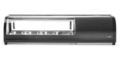 Sushi display, svart 4x 1/3 GN