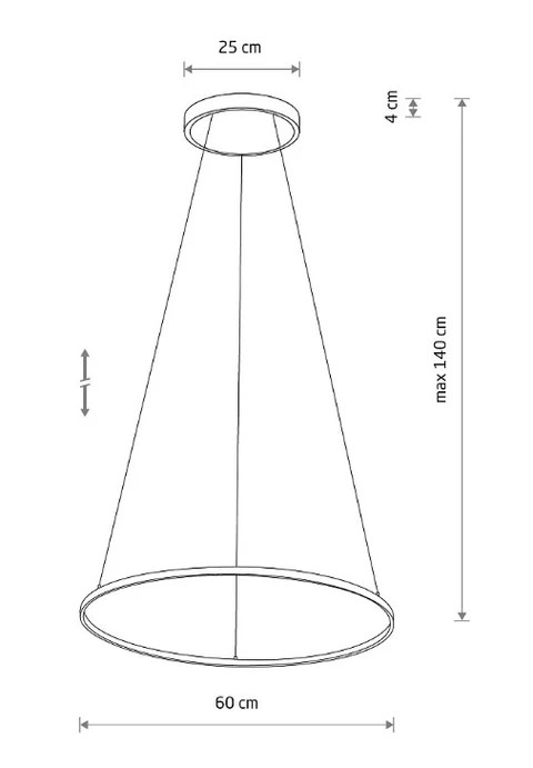 Taklampe sirkulær. Model: 10862. Circolo LED M SH-60 