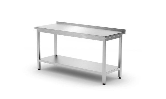 Arbeidsbenk, en underhylle, med oppkant 120x60x85 cm 