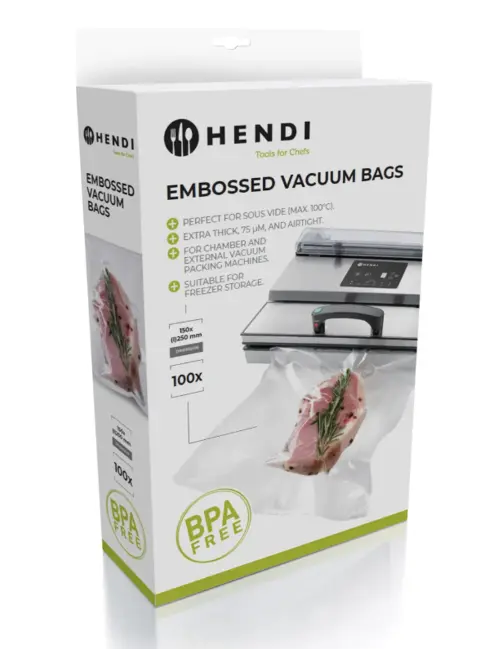 Vakuumposer med kanaler, 100 pk 150x400 mm 