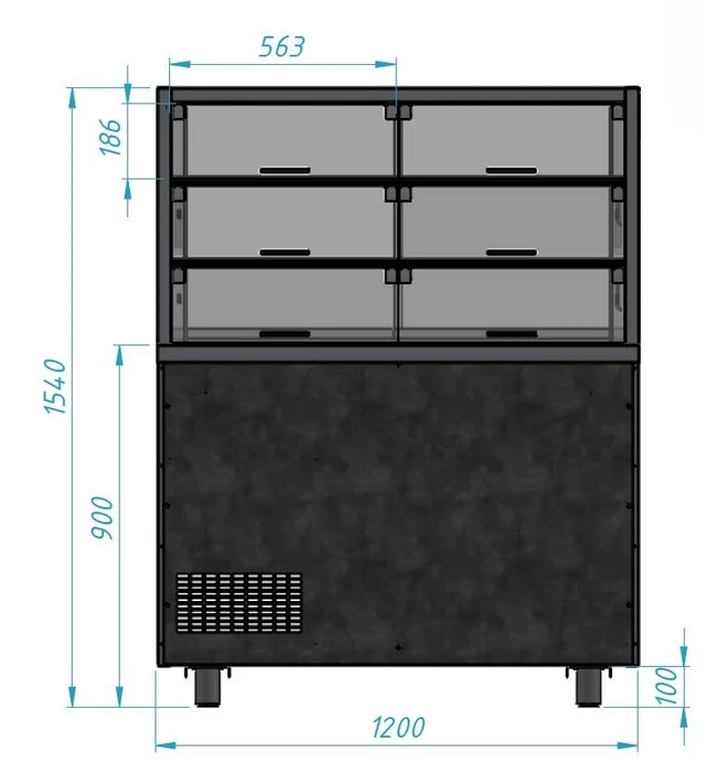 Serveringsdisk I tre plan 