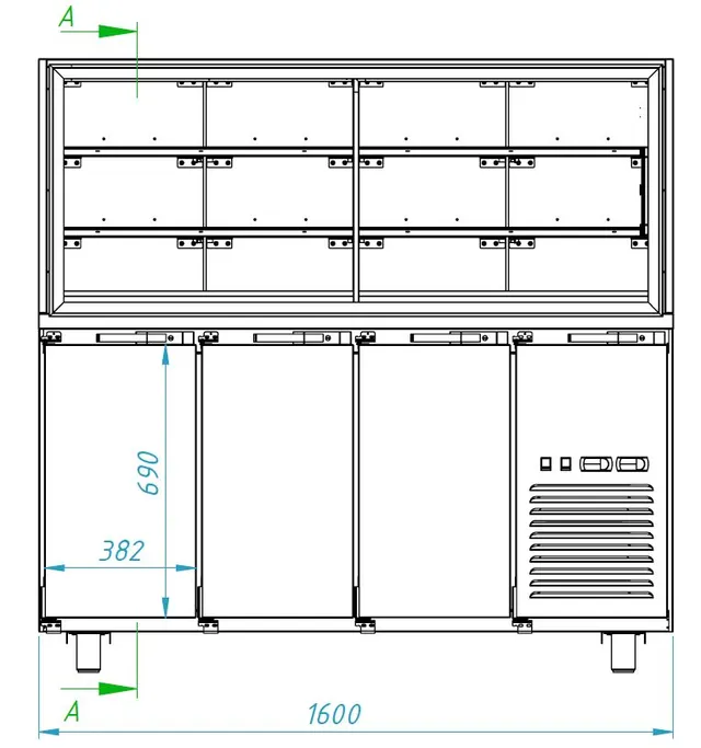 Serveringsdisk I tre plan 