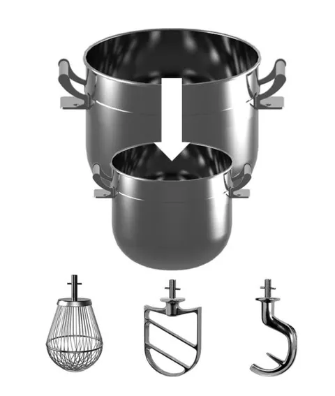 20 liters bolle og røreverk-sett. Til piskemaskin 40 liter. 