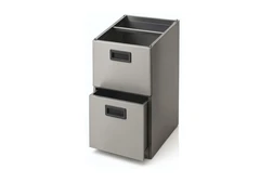 Rustfri skuffemodul, 2 skuffer Til 70 cm dype benker