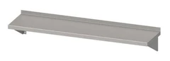 Rustfri vegghylle, enkel Dybde 30 cm