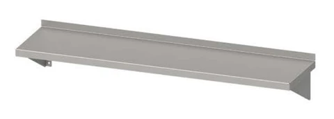 Rustfri vegghylle, enkel Dybde 30 cm