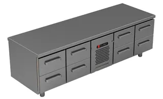 Grillkjølebenk 8 skuffer, 200 cm