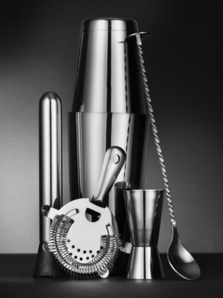 Barsett, 5 deler Rustfritt stål 