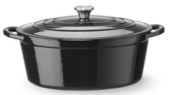 St&#248;pejernsgryte, emaljert 6,88 liter, svart