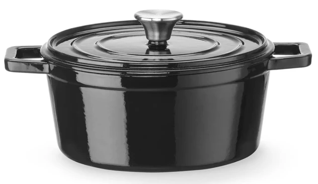 Støpejernsgryte, emaljert 3,7 liter, svart 