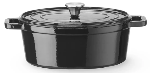 Støpejernsgryte, emaljert 4,4 liter, svart 