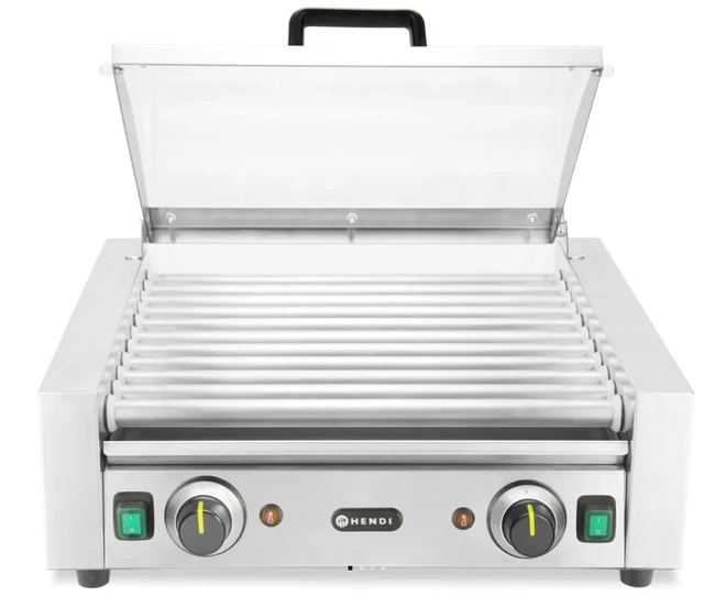 Pølsegrill, to varmesoner 11 ruller 
