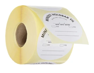 Merkelapp "MINST HOLDBAR TIL" Use before