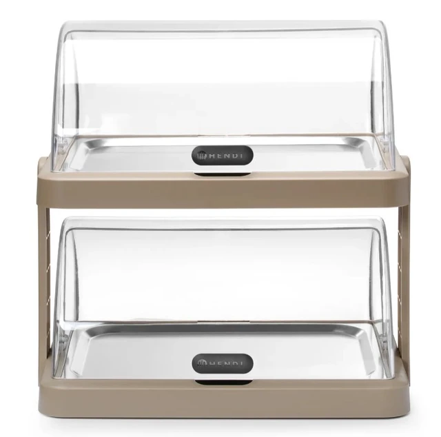 Kjøledisplay med roll top, dobbel Beige 