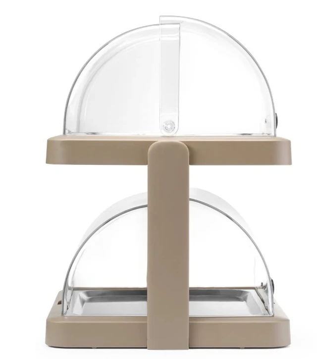 Kjøledisplay med roll top, dobbel Beige 