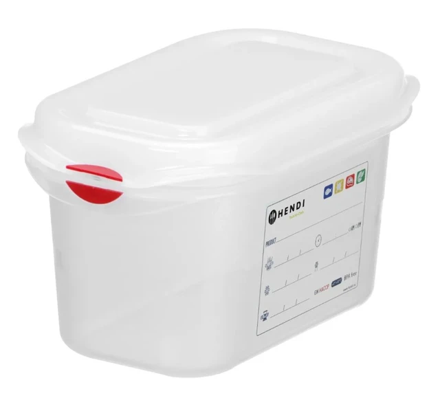 Kantine 1/9 GN med lokk, PP 100 mm 