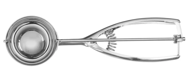 Iskrem skje, rustfritt stål Størrelse 1/10 