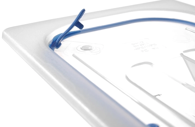 Lokk polyprop. GN med tetning, transp 1/1 GN 