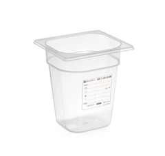 HACCP kantine 1/6 GN, transparent 100 mm