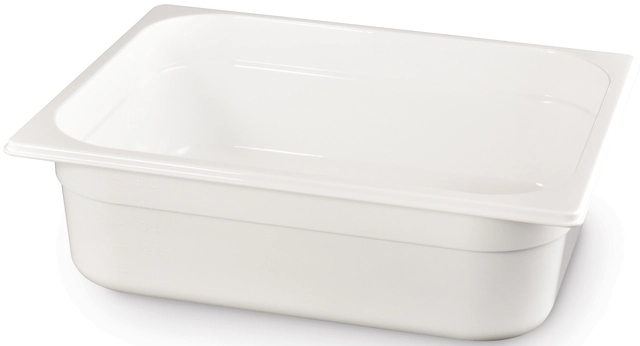 Polykarbonat kantine 1/2 GN, hvit 65 mm 