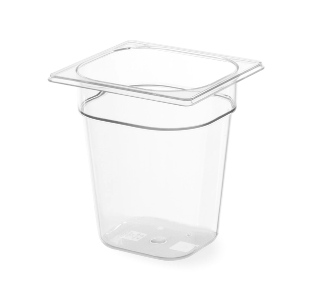 Polykarbonat kantine 1/6 GN, transparent 200 mm 