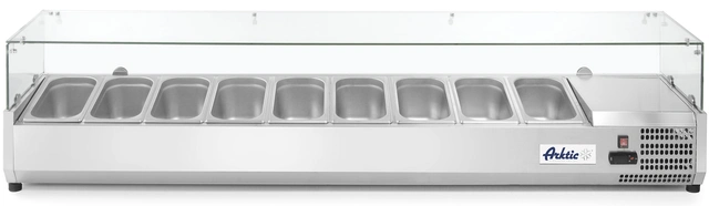 Garnityrkjøler med glassoverbygg 200 cm 1/3 GN 