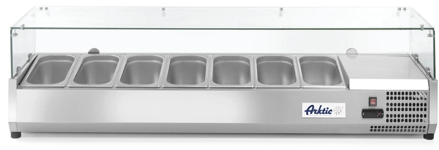 Garnityrkjøler med glassoverbygg 160 cm 1/3 GN 