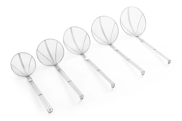 Pommes frites øse, forsterket, rustfri Ø240x540 mm 