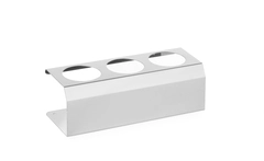 Stativ for dispenserflasker, rustfritt 3 hull, Ø57 mm