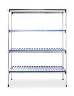 Reol for oppbevaring av utstyr, 4 hyller Aluminium