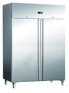 Kj&#248;leskap 1400 liter Dobbelt med rustfrie d&#248;rer