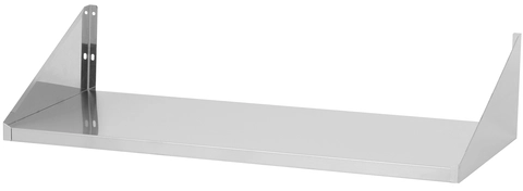Rustfri Vegghylle, Dybde 40 cm Inkl. veggfester og ferdigborrede hull