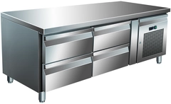 Grillkjølebenk med 4 skuffer For 1/1 GNx100 mm dype containere