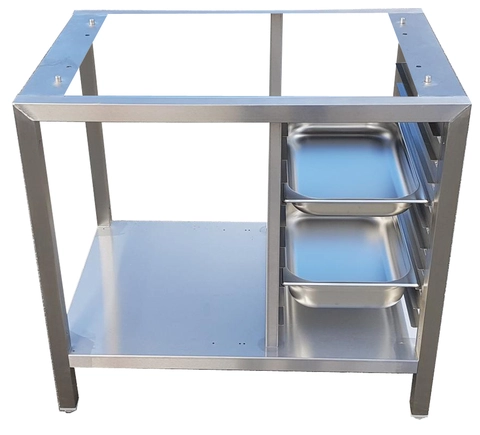 Stativ med rack og hylle 6 x 1/1 GN BxDxH: 90x70x71 cm