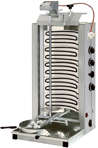 Kebabgrill, elektrisk Tre soner og 6 varmeelement
