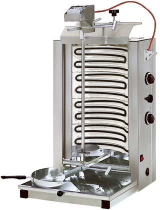 Kebabgrill, elektrisk To soner og 4 varmeelement