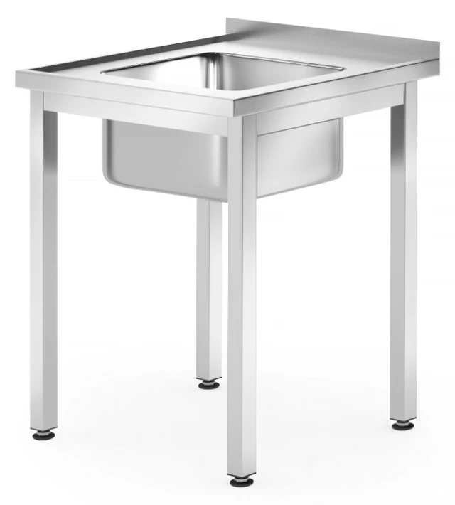 Rustfri benk, en kum 60x60x85 cm 