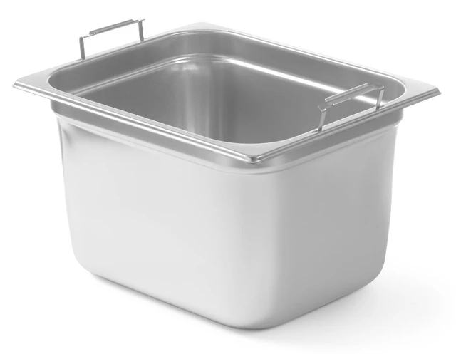 Rustfri kantine 1/2 GN 200 mm, med håndtak 