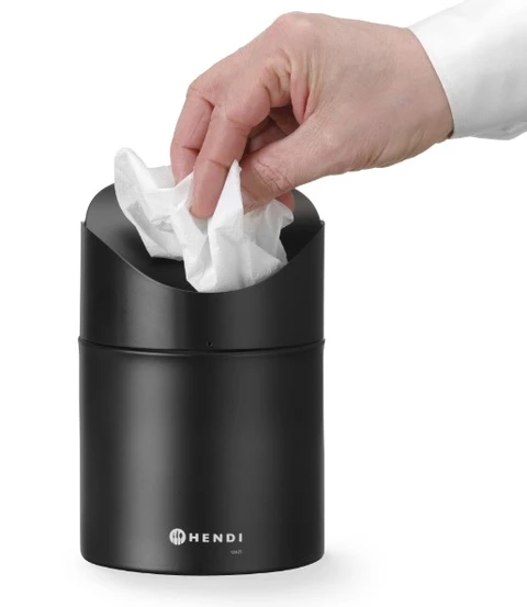 Søppelbøtte, bordmodell Svart 