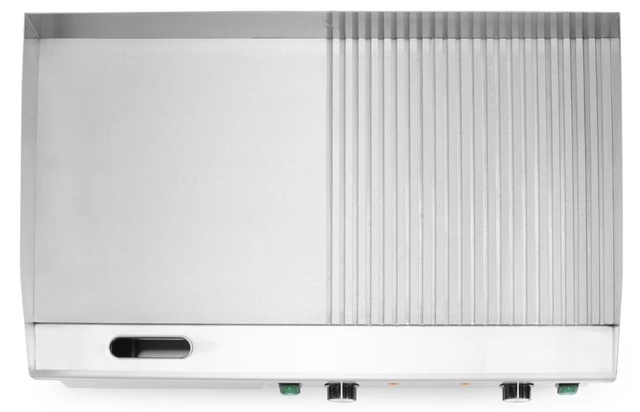 Flatgrill, 2 soner 1/2 glatt, 1/2 rillet 