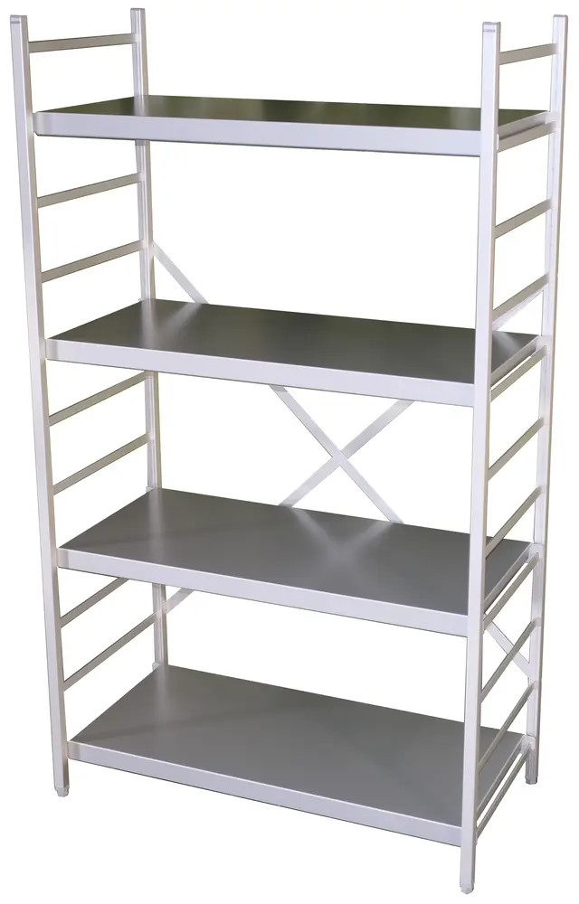 Aluminiumsreoler med 4 hyller 70x30x180 cm 
