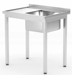 Rustfri benk, en kum 60x60x85 cm