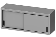 Rustfritt overskap, skyvedører BxDxH: 140x30x60cm
