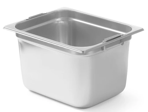 Rustfri kantine 1/2 GN 100 mm, med håndtak 