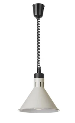 Varmelampe, konisk Hvit