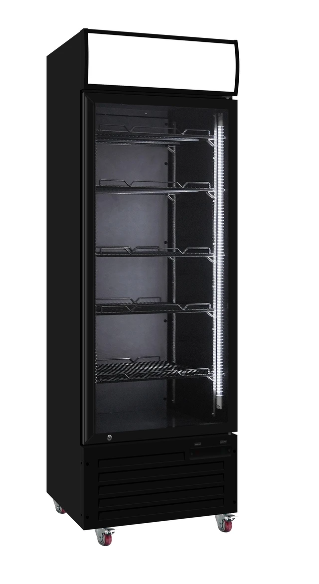 Kjøleskap 400 Liter Med hengslet glassdør 