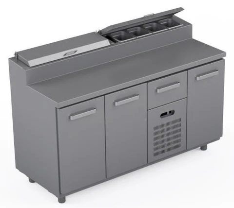 Garnityrkjølebenk 160 cm Med 1 x skuffe og 3 x dører 