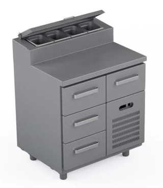 Garnityrkjølebenk 80 cm Med 4 x skuffer 