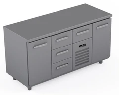 Kjølebenk 160 cm Med 4 x skuffer og 2 x dører