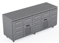 Kjølebenk 200 cm Med 14 x skuffer